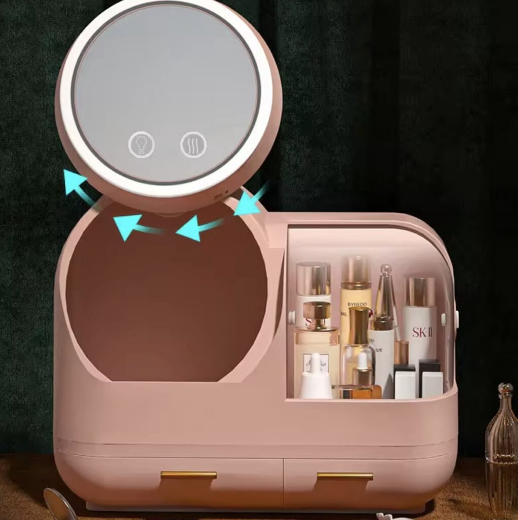 Lumeastore make-up organiser -fan- organiser with LED light – drawer unit – organiser with fan – jewellery organiser