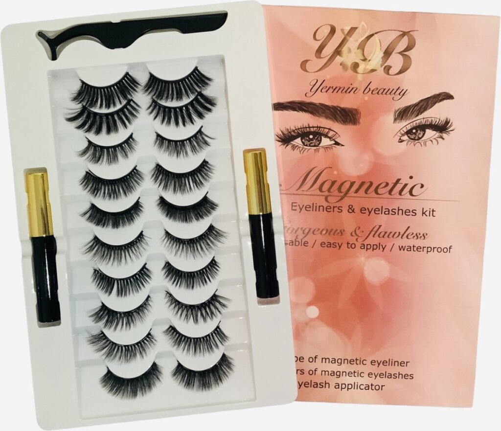 Lumeastore Magnetic Lashes Set 10 Pairs with Eyeliner Reusable Magnetic Lashes