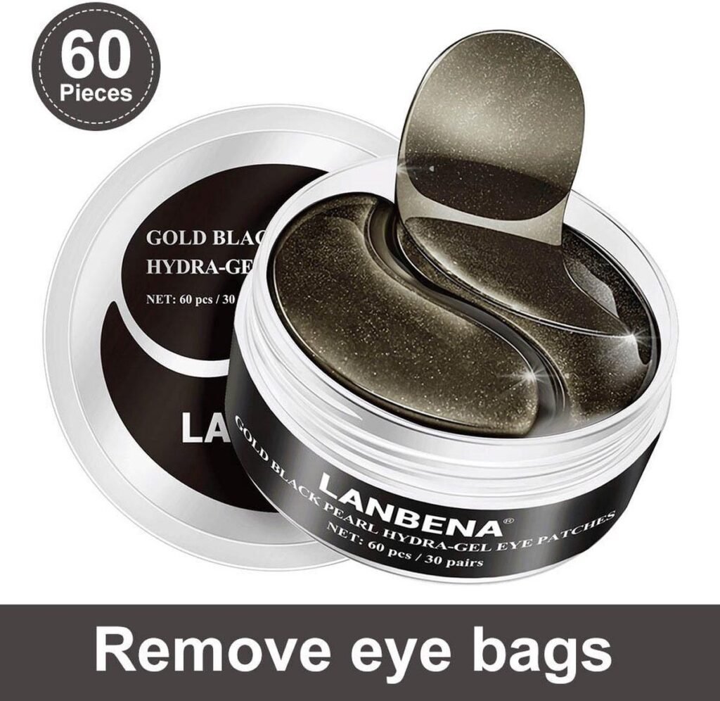 LANBENA Collagen Eye Mask – Black Pearl Eye Mask Patch- 60 Pieces (30 Pairs)