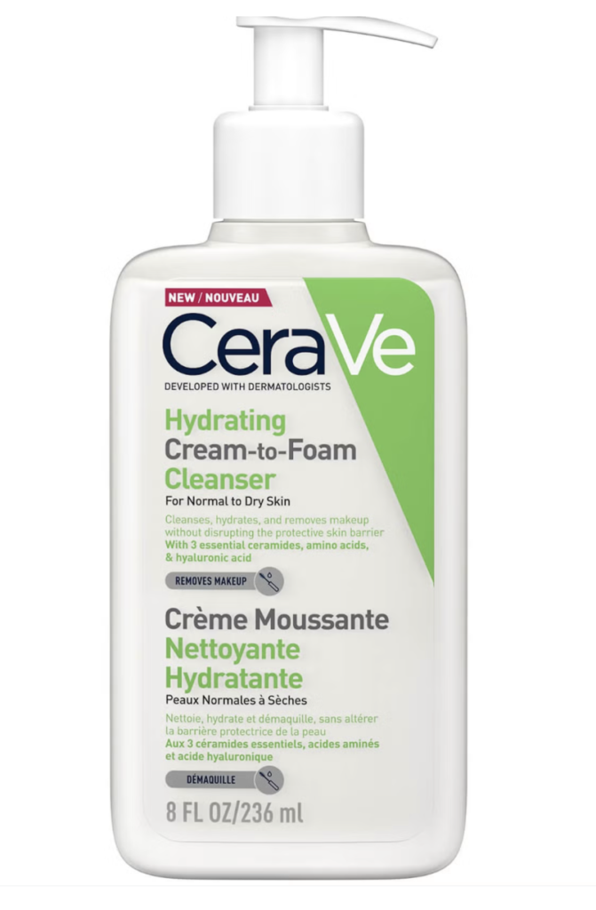 CeraVe Moisturising Cream-to-Foam Cleanser with Amino Acids for Normal to Dry Skin 236 ml