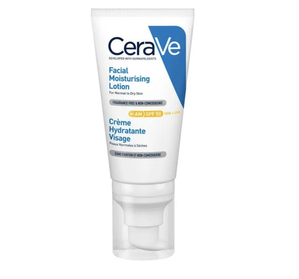 CeraVe AM Facial Moisturising Lotion SPF50 for Normal to Dry Skin 52 ml