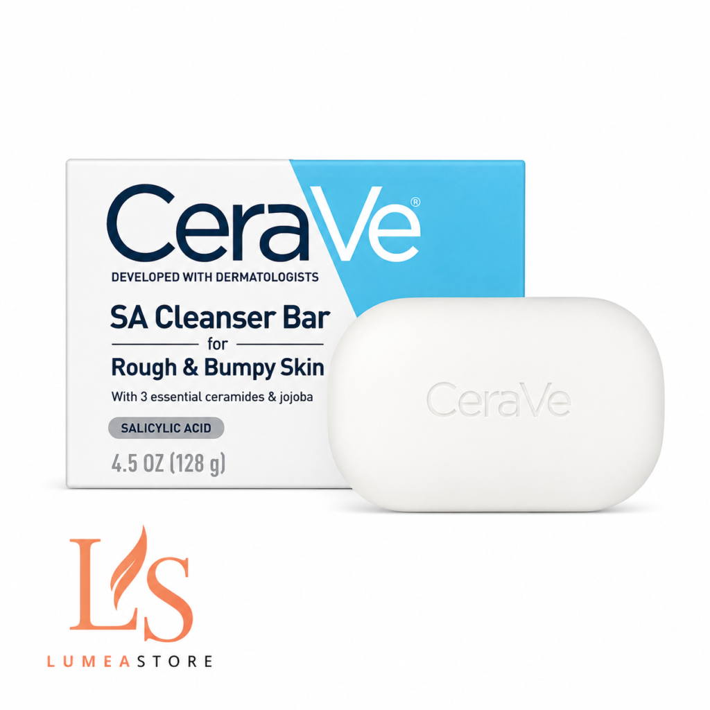 CeraVe SA Cleanser Bar 128g – Salicylic Acid Cleansing Bar for Rough & Bumpy Skin