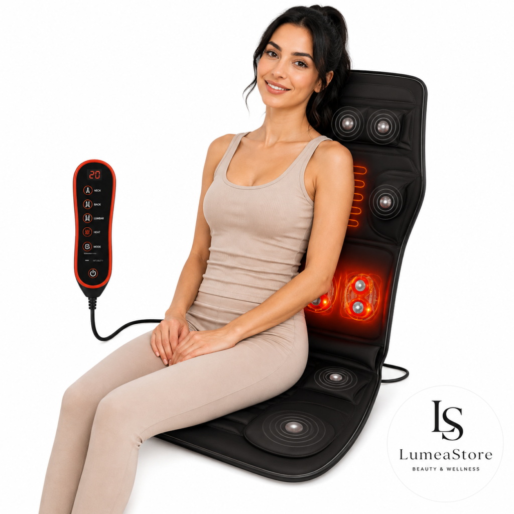 Massage Mat with Heat – Electric Massage Cushion for Neck, Back, Lower Back & Legs with Remote Control