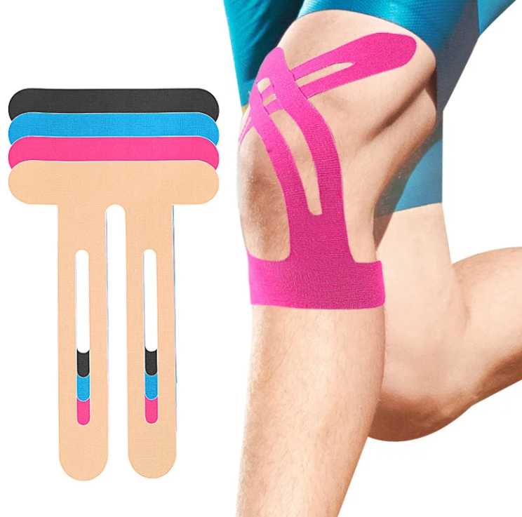 Kinesiology Tape Set – 4 Rolls – Elastic Sports Tape for Knee, Shoulder, Back & Muscle Support